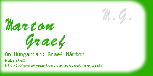 marton graef business card