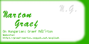 marton graef business card